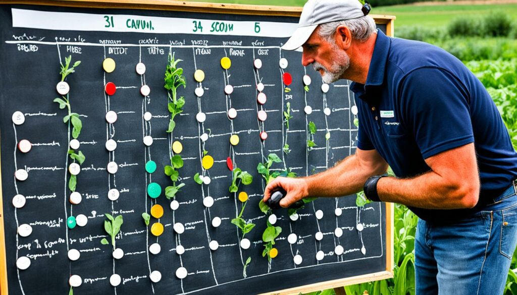 Planning crop rotation cycle