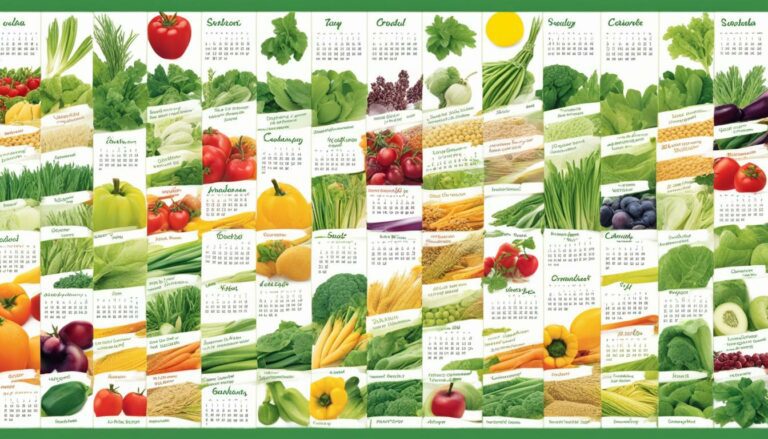 Seasonal farming calendar