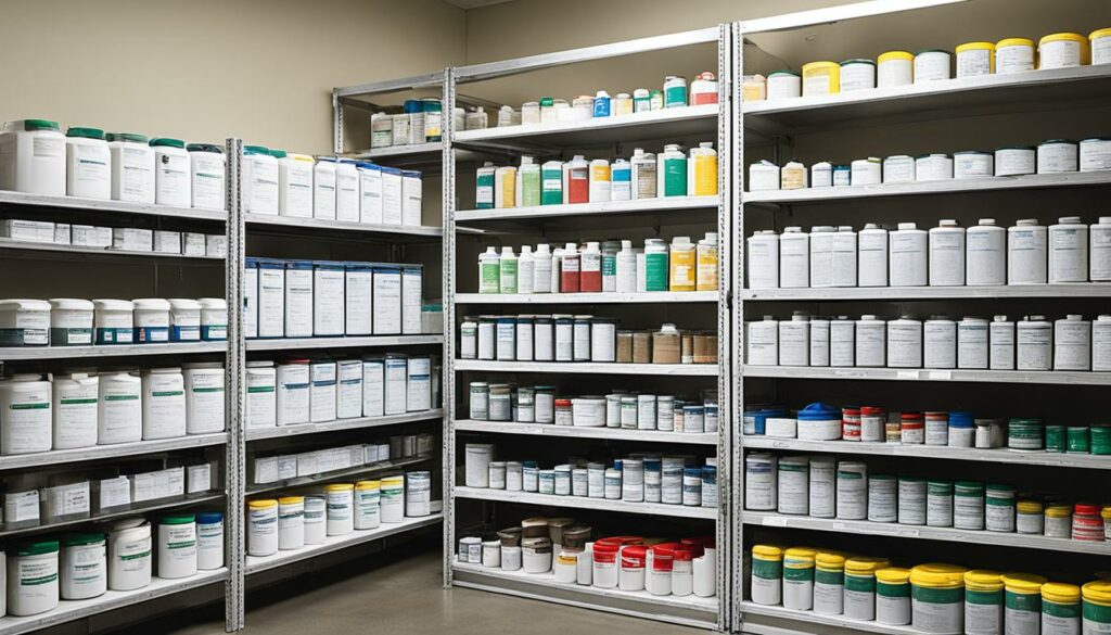 animal health products storage