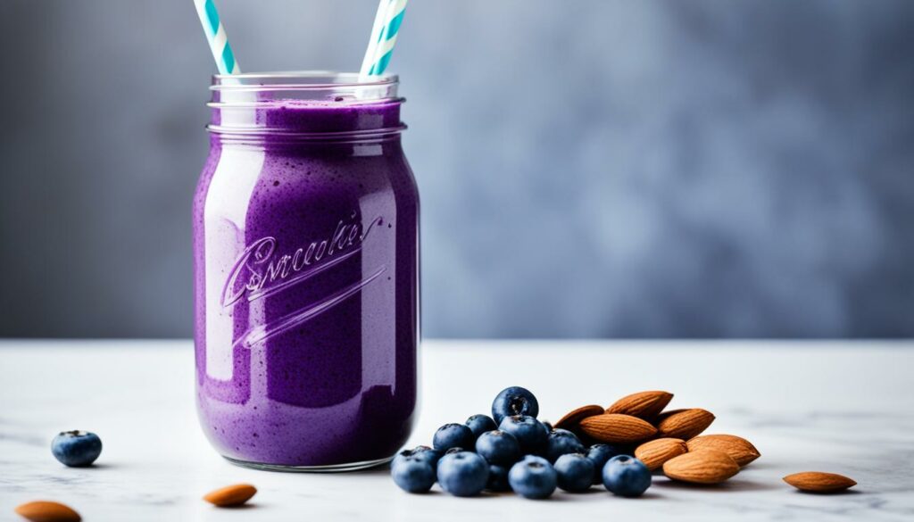 blueberry almond butter smoothie