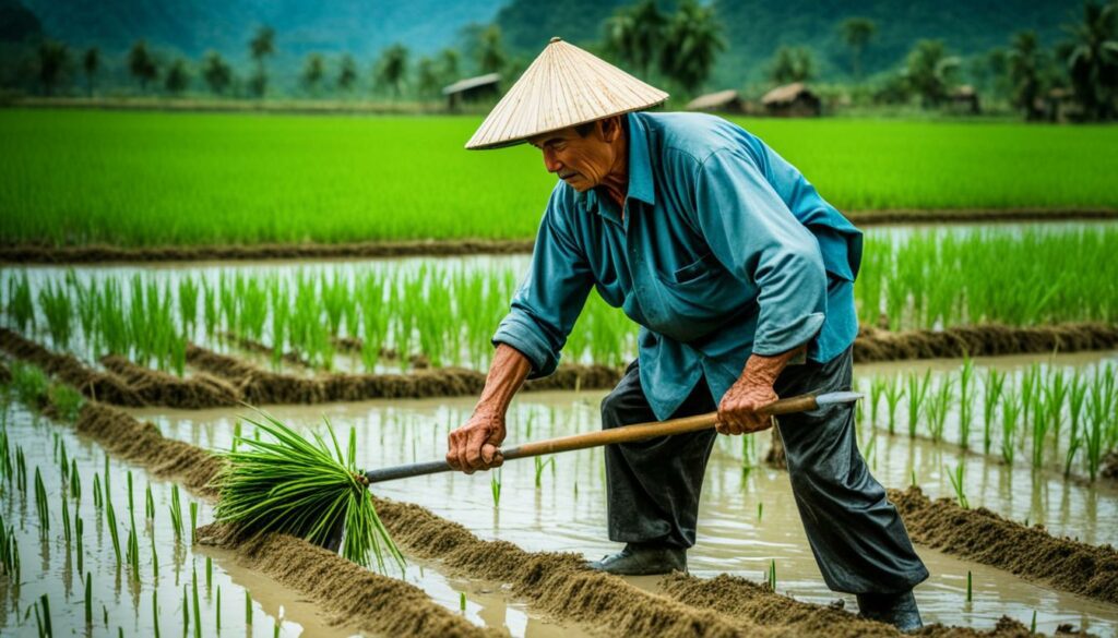 challenges in traditional rice farming Vietnam