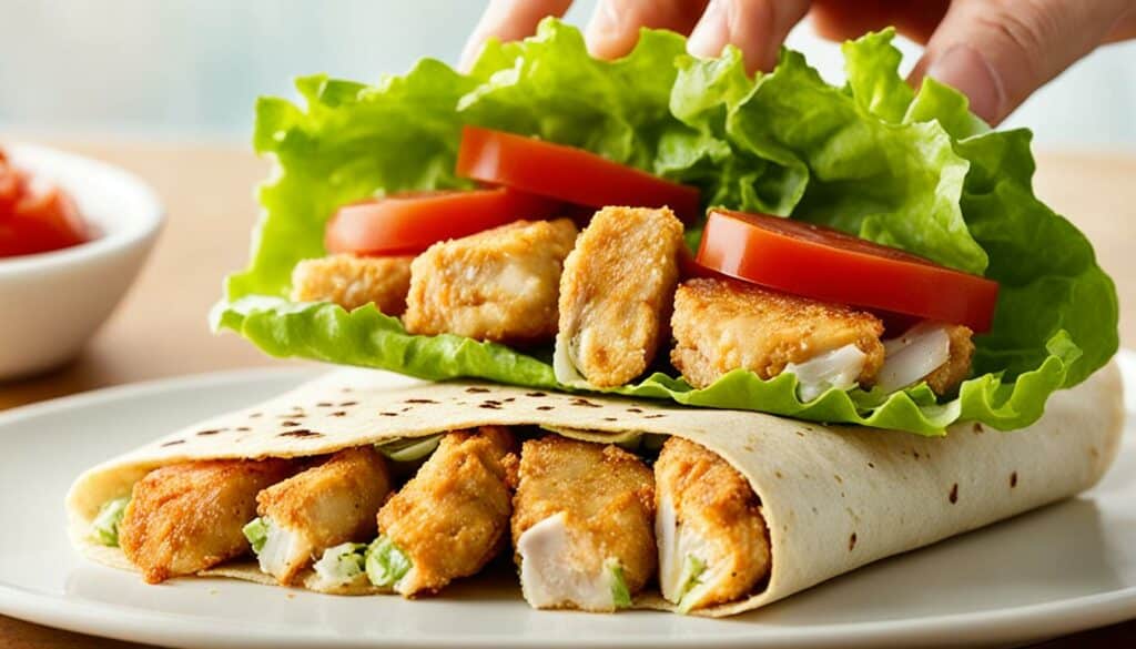 easy chicken nugget burritos
