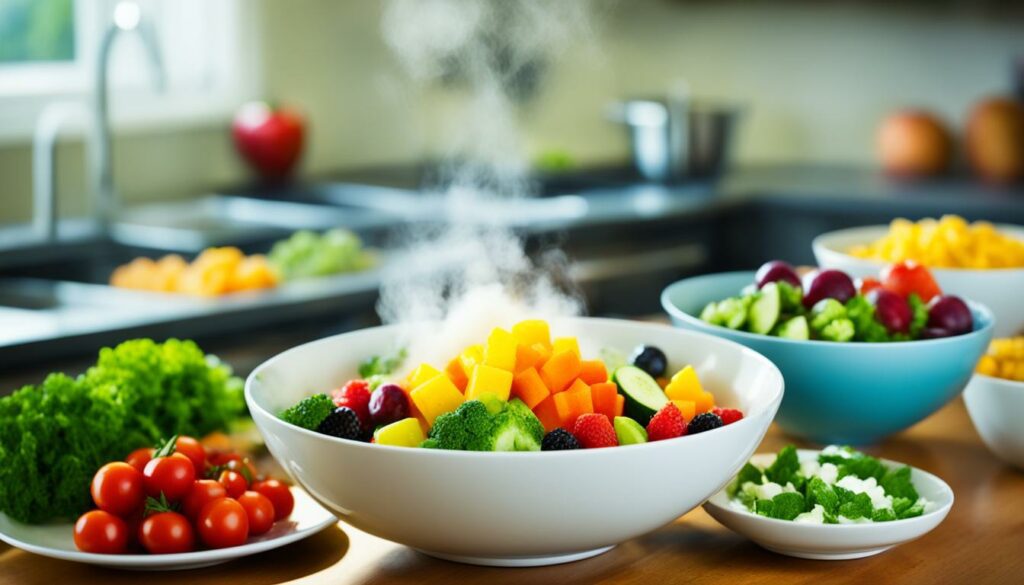 fresh produce in meals