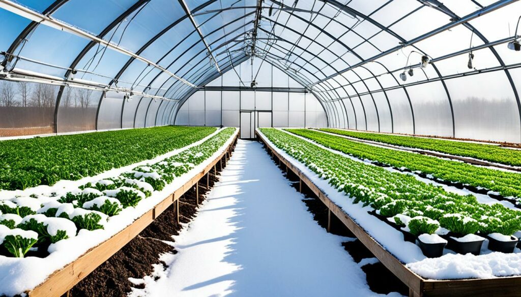 nurturing crops in unheated greenhouses