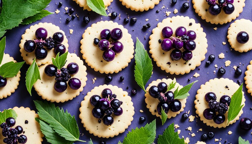 organic elderberry shortbread cookies