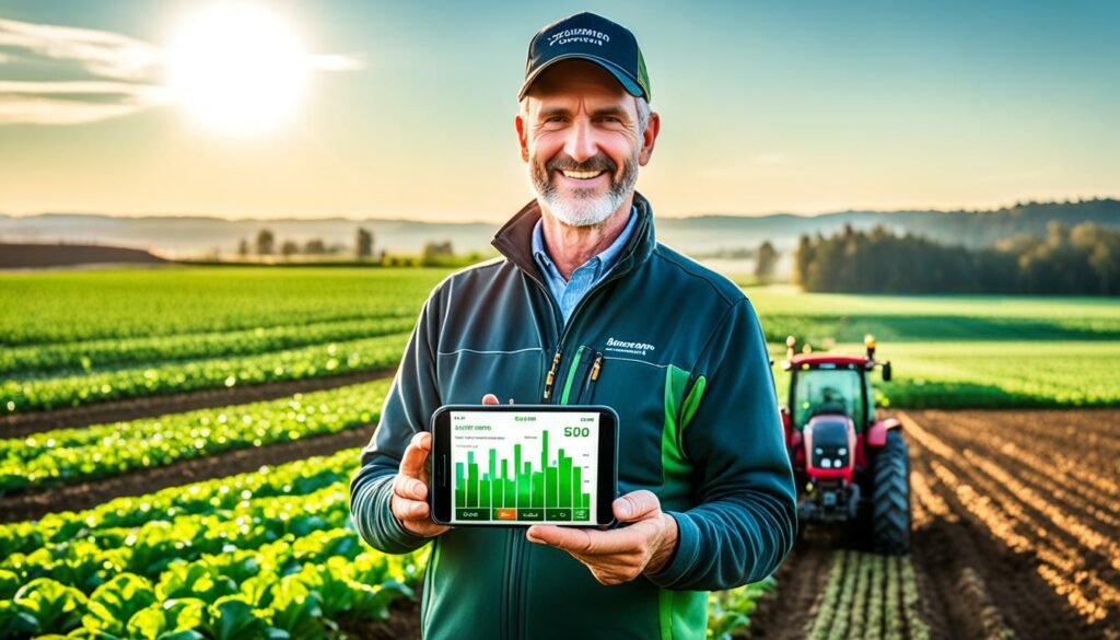 smartphone integration with farming