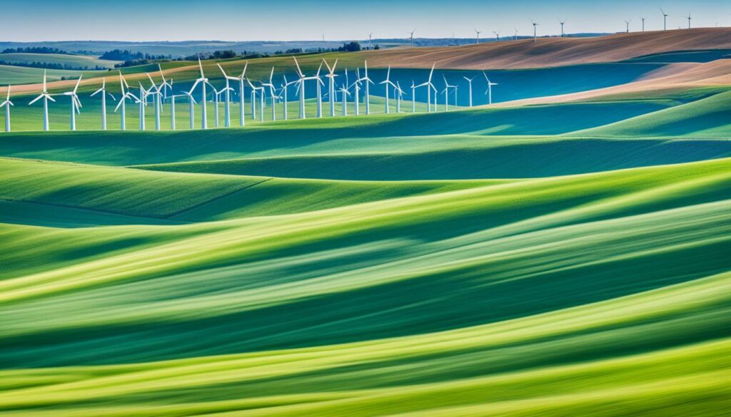 wind turbines on farms